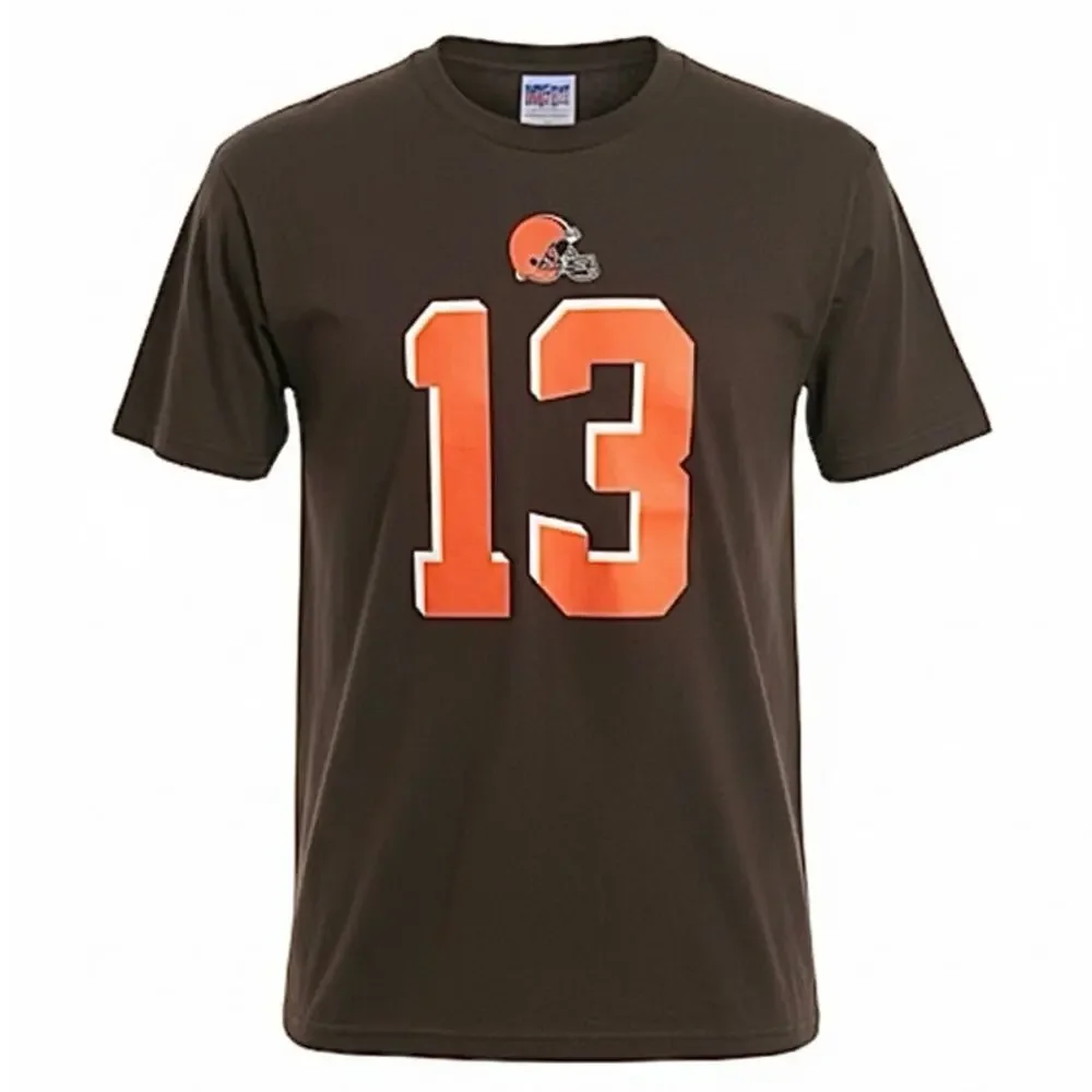 Cleveland Browns #13 Football Jersey T-Shirt XL Men's Brown Orange NFL Apparel